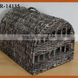 Natural Round Rattan Cat Cage For Sale