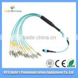 Manufacturer 3,5,10,15,20m MPO-LC OM3 Aqua Path Push on Fiber Optical Path Cord/jumpers Used in Parallel Optical Links