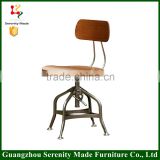Vintage industrial swivel bar chair adjustable height
