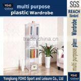 AL0017-4 DIY Assemble Storage Organizer Plastic Bookcase With Study Table