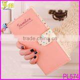 Fashion Polka Dots Leather Zipper Women Wallet Multiple Pockets Credit ID Cards Holder Purse