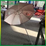 Outdoor Garden Pool Red Folding Beach Umbrella with Round Side