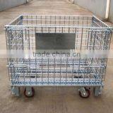 Metal Box With Wheels, Wire Mesh Cage thumbnail-2