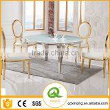 TH306-1 Round Stainless Steel Table Modern Dining Room Furniture thumbnail-1