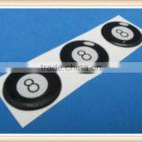 LUCKY EIGHT - 8 BALL DOMED DECAL EMBLEM STICKER SET OF THREE #211 thumbnail-1