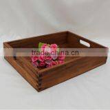 Handmade Natural Wooden Tray thumbnail-2