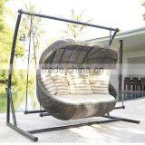Rattan Synthetic Wicker Swing Chair thumbnail-2