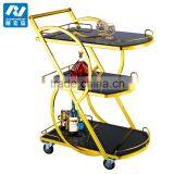 Hotel Golden Beverage Serving Cart Wine Rolling Trolley thumbnail-4