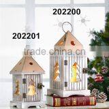 House Shaped Christmas Decorative Wooden Candle Lanterns thumbnail-1