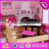 New Design Pretend Play Miniature Wooden Toy Doll House for Kids W06A228 thumbnail-3