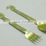 410 Stainless Steel Partial Gold Plated Flatware,service for 3 Birthday and Promotional Gift Flatware Wholesale thumbnail-4