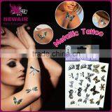 Waterpoof Tattoo Sticker Gold Metallic Fake Tatoo Temporary Stickers thumbnail-1