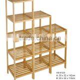 4 Tiers Bamboo Display Shelf Cheap, Hot Selling Shelf Bamboo, Wooden Bamboo Book Rack thumbnail-2