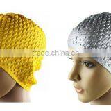 Bubble Swim Cap Rubber Swim Cap Bright Color Silicone Swimming Cap thumbnail-1