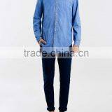 Indigo Stretch Skinny Chinos Pants for Male Latest Design Cotton Mens Cheap Chino Casual Pants thumbnail-3