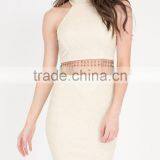 Women Two Piece Set Bead of my Heart Shiny Top and Skirt Set Ladies Formal Skirt and Blouse thumbnail-5