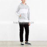New Designer Blank Hoodie Grey and White Hoodie Side Zip thumbnail-3
