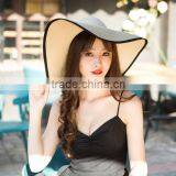 Zm40598b New Women Beach Hat Lady Cap Wide Brim Summer Sun Straw Hat thumbnail-1