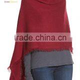 Red Winter Cape for Women,Wraps Ponchos thumbnail-2