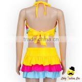 Fashion Max Children Colorful Ruffle Separable Rainbow Little Girl Swimwear Suit Clothes thumbnail-5