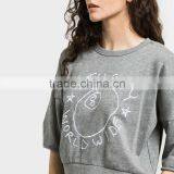 Ladies Clothing Hip Hop Clothing Crew Neck Half Sleeve Hoodies thumbnail-3