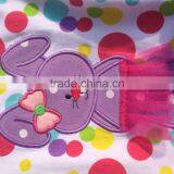 2015 New Baby Girls Kids Color Dots Bunny Easter Dress With Necklace and Headband Wholesale Set thumbnail-3