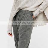 Comfy All Cotton Drop Crotch Fit Easy Drawstring Waist Womens Harem Pants thumbnail-6