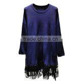 Hot Selling Beautiful Loose Tassels Lady Fashion Dress for Sale thumbnail-3