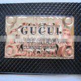 Hot Stamp Logo Leather Labels for Jeans Leather Label Patch, Leather Jacket Label thumbnail-5