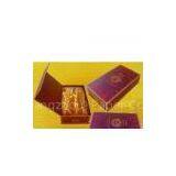 Custom Cardboard Wine Gift Packaging Box for 1 Bottole With Fabric Inside thumbnail-1