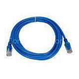 indoor installation Cat5e UTP 26AWG Network Patch Cord with PVC Jacket , Blue