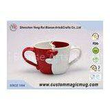 Fashion Novelty Porcelain Couples Coffee Mugs , Heat Sensitive Magic Mug