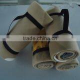 pp Webbing Handle Attached Portable Polar Fleece Printed Roll up Blanket thumbnail-6