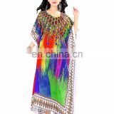 Beautiful 3D Printed Design Picnic Wear Kurta / Evening Wear Long Georgette Kaftan (kaftan dress)