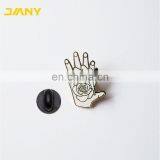 Custom Made Antique Brass Plated Helping Hand Shaped Lapel Pin thumbnail-3