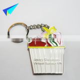 2016 New coming christmas enamel keychains custom for decoration