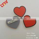 New Design Heart Shape Badge With Lapel Pin For Garments thumbnail-2