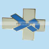 custom ribbon cross lapel pin with cloisonne