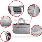 Portable Grey Color Felt Handbag Organizer thumbnail-5