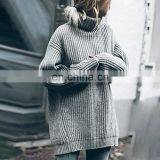 TWOTWINSTYLE Casual Knitting Long Sleeve Turtleneck Warm Thick Pullover Female Sweater thumbnail-2