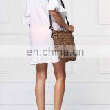 Черно-белая пляжная туника с глубоким V-образным вырезом для женщин. Белая купальник-крышка, пляжная платье, прозрачные летние платья, купальные блузки thumbnail-6