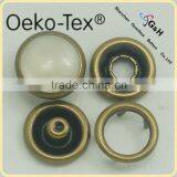 4 Parts 5 Prongs Metal Ring Pearl Snap Buttons