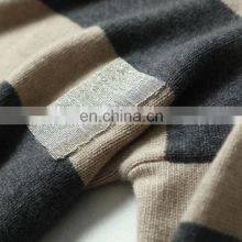 Striped Oversize Pullover Fall Winter Warm Cashmere Wool Sweaters for Women thumbnail-5