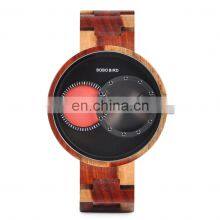 BOBO BIRD Chronograph Men Wrist Automatic Multiple Time Zone Fancy Customized Wooden Watch Brand Logo