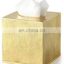 Gold Plated Metal Tissue Box