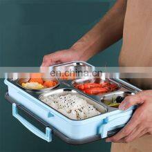 Trending Microwave Heat Preservation Compartment Portable Bento Kids Children Heated Lunch Box thumbnail-1