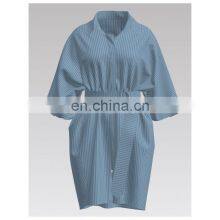 2022 Hot Sale Blue Stripe COTTON NYLON Yarn-dyed Fabric for Shirt thumbnail-5