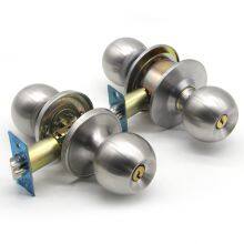 Grade 3 Residential Entrance Privacy Bathroom Bedroom Interior Safe Tubular Lever Lockset Cylindrical Handle Knob Door Lock thumbnail-3