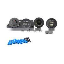 Car and Yacht Modification Four-hole Panel Combination + Dual USB Car Charger + Power Take-out Socket + Voltmeter + Round Switch thumbnail-5