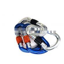 100mm/5.43inch Wholesale CE Certified Climbing Aluminum Carabiner Hook With Screw Gate thumbnail-5